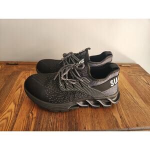SPEED | Black SUADEX  Lightweight Steel Toe Shoes W/9 M/7.5 Euro 40 NEW
